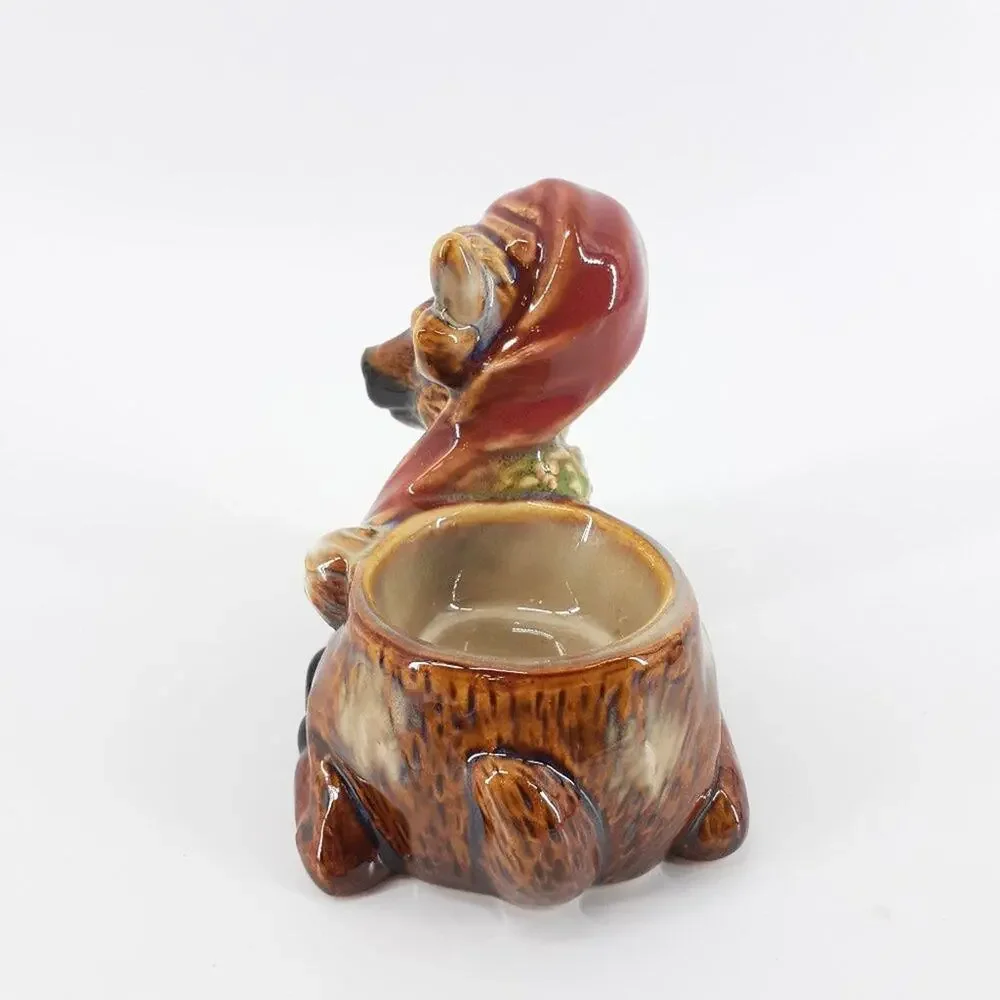 Reindeer Ceramic Tea Light Candle Holder Wearing